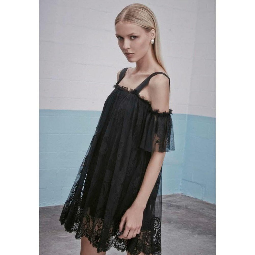 Alexis | Hyde Black Lace Mini Dress